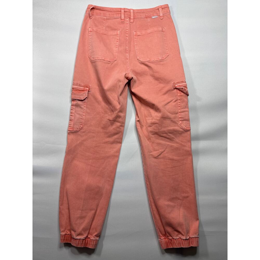 Risen Jeans Women's Pink Cargo Jogger Stretch Denim Jeans - Size 7/28 (28x27) - Picture 2 of 6